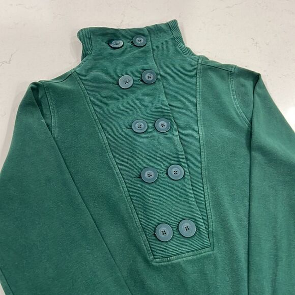 Banana Republic Stretch Green Sweater Women's Medium Top Sweatshirt - Picture 3 of 5